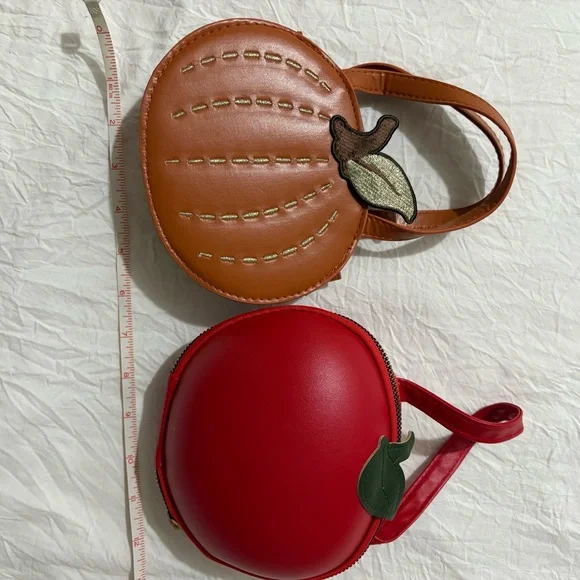 BUNDLE Fun Kids Purses Bags Pocketbook Apple and Pumpkin - Picture 5 of 5